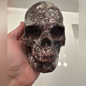 Crazy Lace Agate Skull